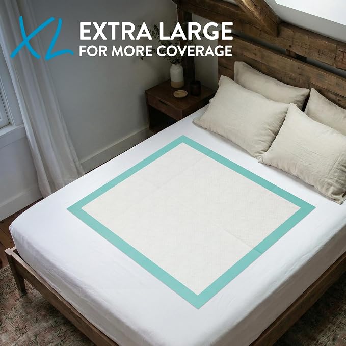 Inspire Extra Large Super Absorbent Disposable Bed Pads for Incontinence Ultra Thick and Absorbent Bed Pads Disposable Adult | Puppy Pads Pee Pads for Adults (40" X 36" Pack of 50)