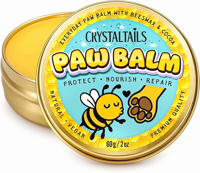 Dog Paw Balm for Dogs – Lick Safe Paw & Nose Balm for Dry, Cracked Paws, Non-Toxic Daily Paw Care, with Beeswax & Cocoa Butter (2oz) (60g)