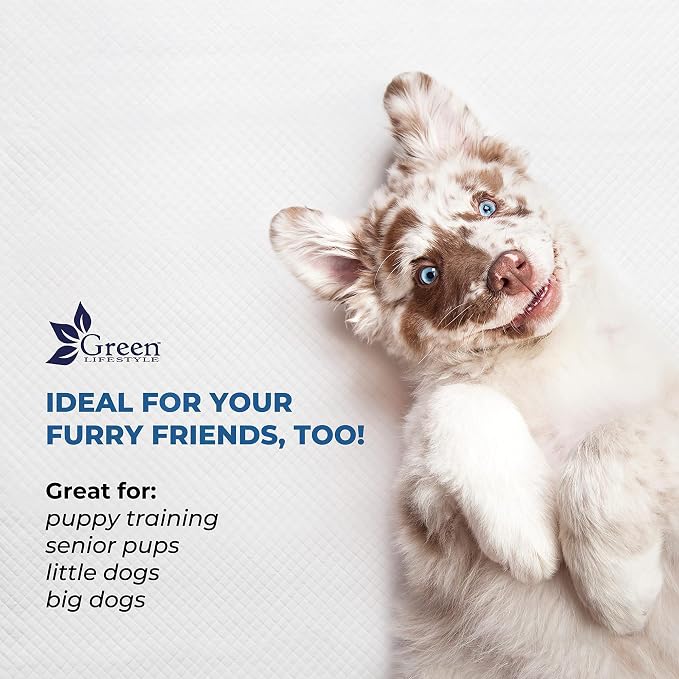 GREEN LIFESTYLE Underpads - Training Pet Pee Pads for Dogs, Cats - Pads for Adults, Seniors and Children - Ideal for Incontinence Protection (Pack of 50 - 30x36)