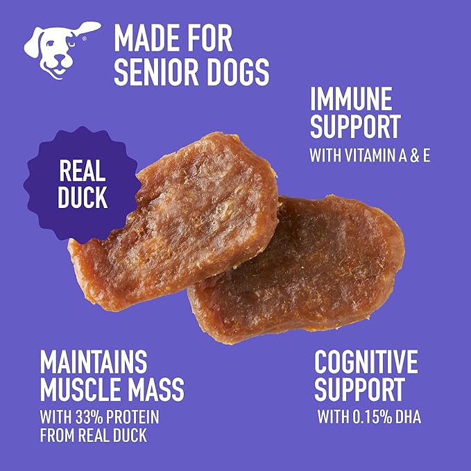 Dogswell Lifestage Senior Treats Mini Soft Strip Duck, 10 oz. Bag