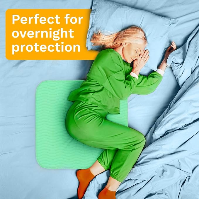 GREEN LIFESTYLE® Washable Underpads - Heavy Absorbency Reusable Bedwetting Incontinence Pads for Kids, Adults, Elderly, and Pets - Toddler Mattress Pads for Bed, Sofa, Floor (Pack of 40 - 34x36)