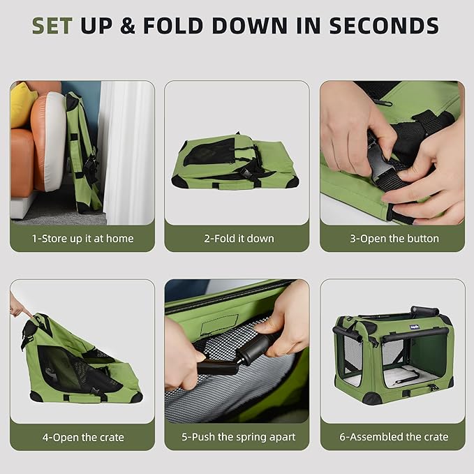 Petprsco Large Cat Carrier for 2 Cats/Small Dogs 24"x17"x17" for Car Travel | Soft Pet Carrier for Large Cats & Small/Medium Dogs, Includes Warm Blanket, Foldable Bowl & Washable Pad, for Long Car Trips