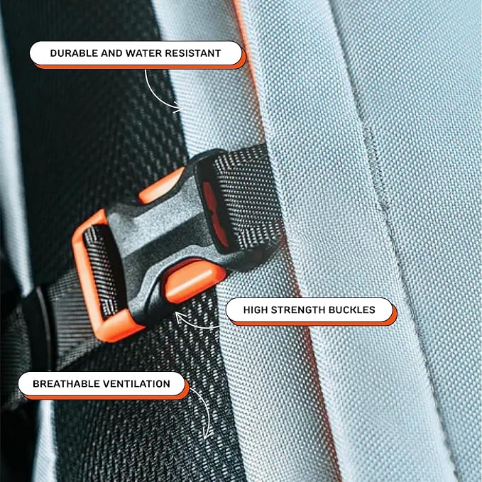 Maxine One Dog Backpack Carrier for Medium Dogs (Gray) | Adjustable & Ergonomic Pet Carrier, Built to be Safer, Hands Free Travel & Hiking, Front Facing, Featured in Wired Magazine