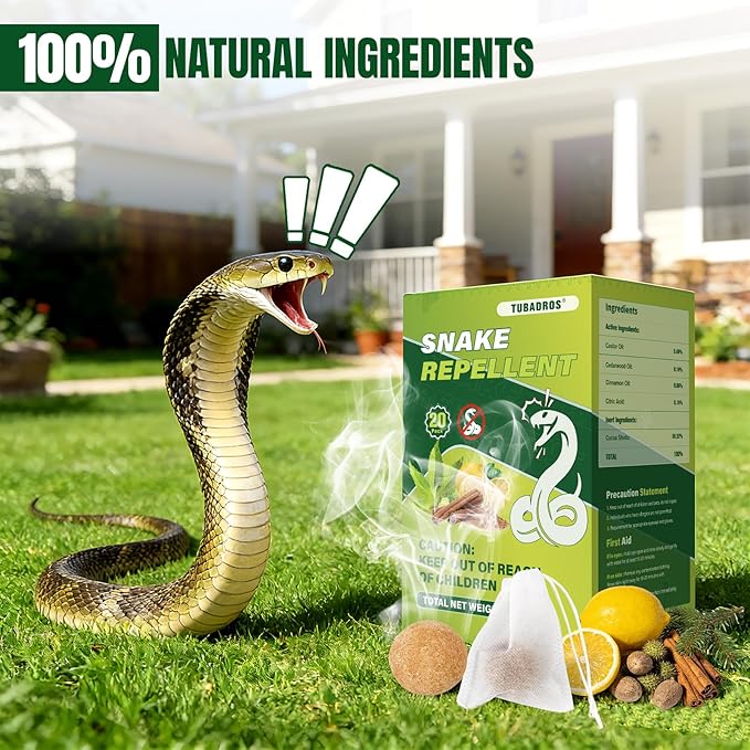 20Pack Snake Repellent, Snake Repellent for Yard, Lawn Garden, Outdoor Use, Snake Away, Plant Essential Oils to Repel Snake,Snake be Gone