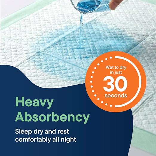 Chucks Pads Disposable - 30x36 Underpads [50-Pack] Incontinence Chux Pads | Absorbent Fluff Protective Bed Pads, Extra Large Pee Pads for Kids Adults & Elderly, Leak Proof Puppy Pads for Training