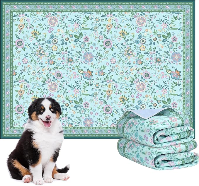 Washable Pee Pad for Dogs, 2 Pack Large Reusable Puppy Pads, 36"x48" | Super Absorbent, WaterProof & LeakProof, Non-Slip Bottom, Machine Washable, For Floors, Couches, Crates, Playpen, Cars