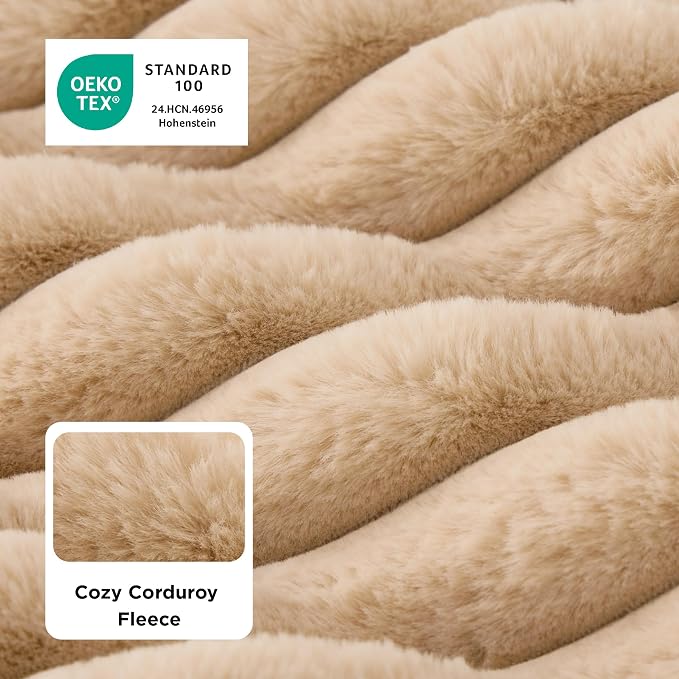 Bedsure ComfyFleece™ Fluffy Balanced Support,Dog Bed Medium Size Dog,30x20 | Golden Ratio Chopped Foam & PP Cotton, Home Decor,Waterproof Liner, Removable Washable Cover, Nonslip Bottom,Sandy Beige