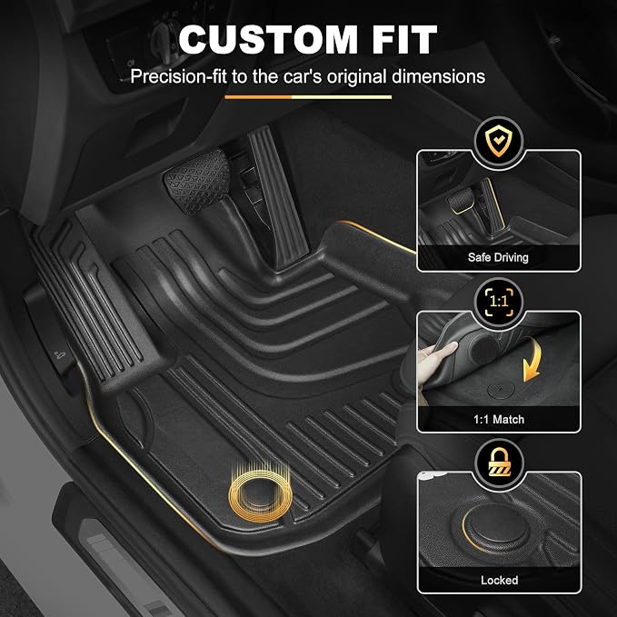 Floor Mats & Cargo Liner & Backrest Mat Fit for BMW X2 2018-2023, All Weather Car Accessories Back Seat Cover Protector