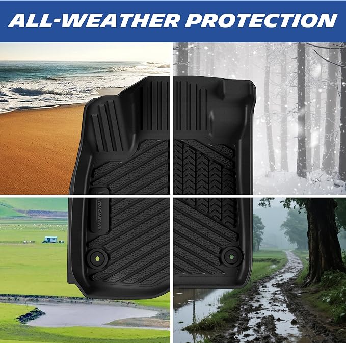 Michelin Vehicle Mats, Premier Series All-Weather TPE Custom Fit Liner for Honda CR-V Gasoline & Hybrid & e:FCEV 2023-2026 Floor Mats (4 Piece)