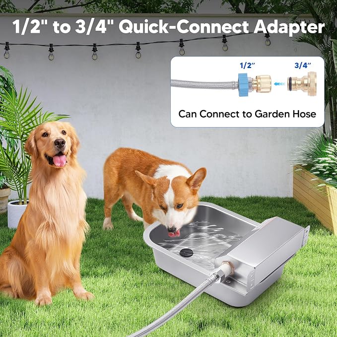 Automatic Water Dispenser for Dog, 3L Dog Water Bowl Dispenser, Large Water Feeder
