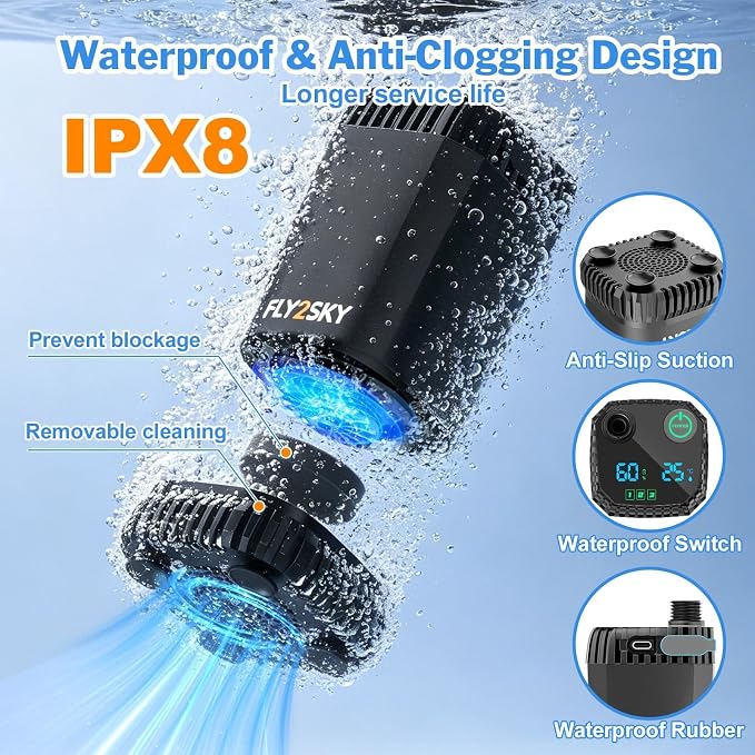 Rechargeable Portable Pet Shower Head Dog Bath Supplies for Indoor Outdoor | Dog Bathing Accessories with LED Display Temperature, IPX8 Waterproof Shower Pump Pet Grooming Tool for Yard Camping