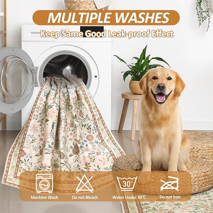 Washable Pee Pads for Dogs, 2 Pack Reusable Puppy Pads, 31"x36" | Super Absorbent, WaterProof & LeakProof, Non-Slip Bottom, Machine Washable, For Floors, Couches, Crates, Playpen, Cars