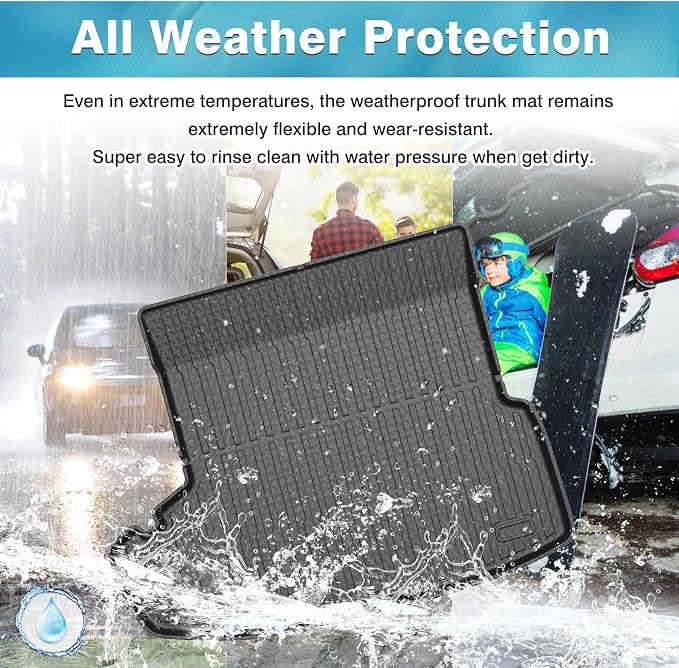 Mixsuper Custom Fit Cargo Liner for 2021-2025 Tesla Model S Long Range/Plaid All Weather Trunk Liner Rear Cargo Mat Black (Not Fit 2012-2020 Model S)