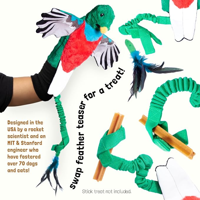 Milunova Pupr Pals Cat Wrestling Glove (Catnip Infused) Hand Puppet Toy with Tough Padding for Safe Interactive Play, Protection to Stop Kitten Scratching Hands; for Boredom-Busting Exercise