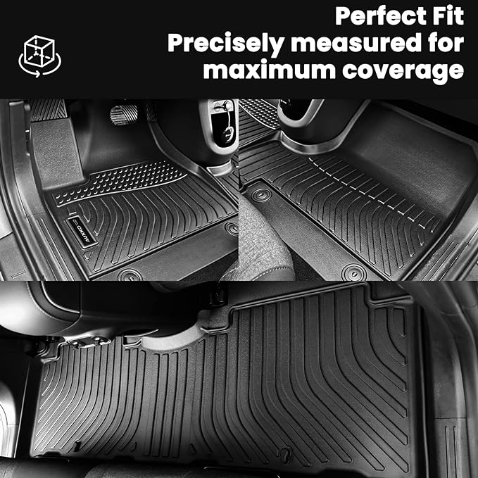 Auxko All Weather Floor Mats Cargo Mat Fit for Kia K5 FWD 2021-2026 & Hyundai Sonata (Only FWD & Including Hybrid) 2020-2026 TPE Liners Accessories Guard Odorless Anti-Slip All Season Black
