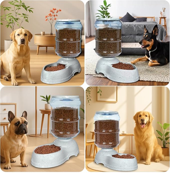 Kenond 11L Gravity Automatic Dog Feeder, Dog Food Dispenser for Large Breed | Wide Mouth, Easy to Clean/ Gravity Filled/ Large Capacity/ Multi Pet Home