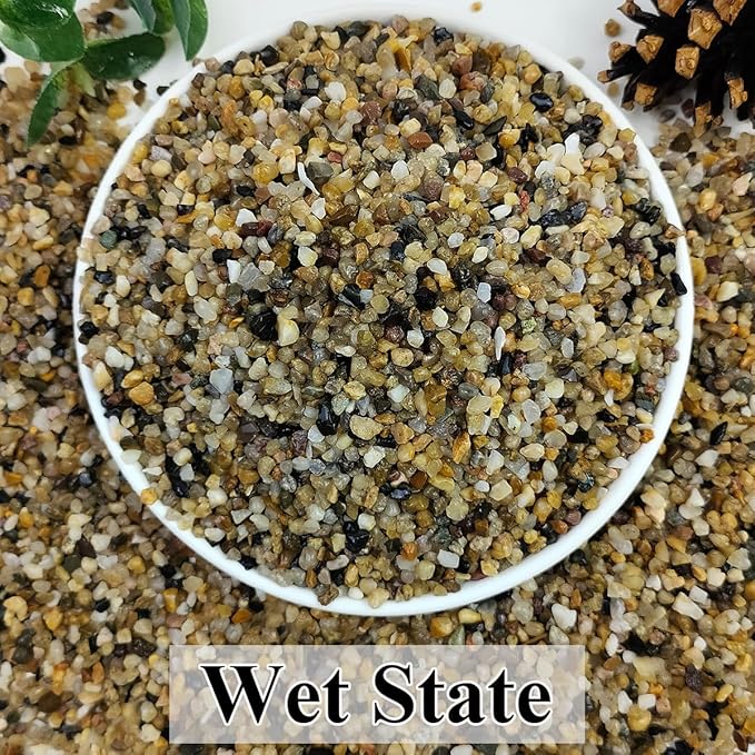 YISZM 20lbs Aquarium Gravel, 1/8"(2-4mm) Natural River Rocks Succulent Cactus Pea Gravel for Plants, Fish Tank, Decorative Pebbles for Gardening, Flower Pots, Vase Fillers, Landscaping