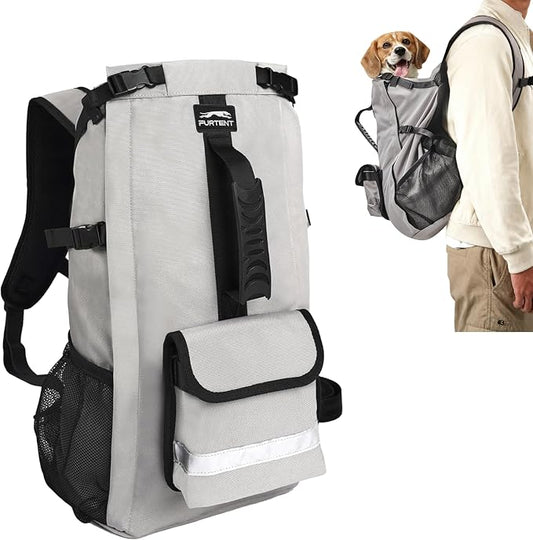 Dog Backpack Carrier for Small and Medium Dogs 4-Layer Safety Design (S) | Detachable Waist Bag with padded shoulder straps, breathable mesh and storage pockets for travel and hiking
