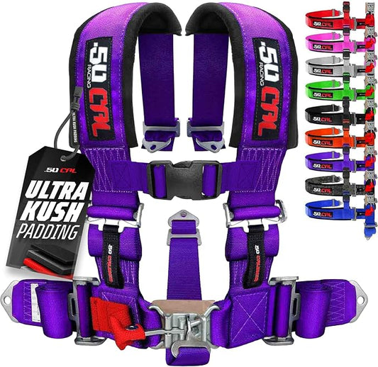 1 pc Purple 5 Point Harness for Bucket Seat, Latch Release, 9 Color Options, Racing Harness 5 point, Race Car, UTV, RZR [6008P3]