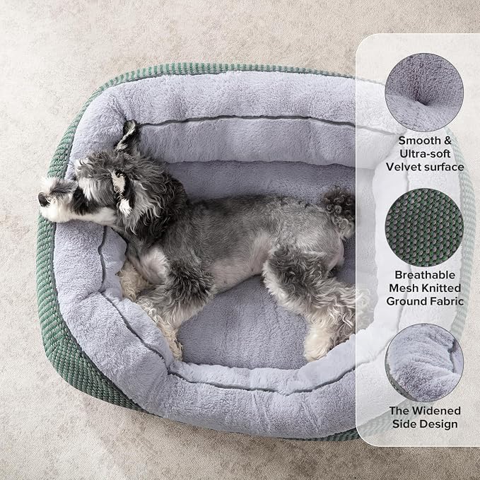 Large Dog Beds Large Sized, Washable Orthopedic Warming Soft Sleeping Durable with Anti-Slip Bottom