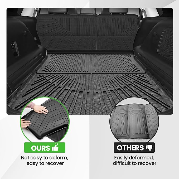 Cargo Liner for Ford Edge 2007-2014/Lincoln MKX 2007-2015, All Weather Cargo Mats for Edge Accessories, Heavy Duty TPE Trunk Mat, Car Accessories