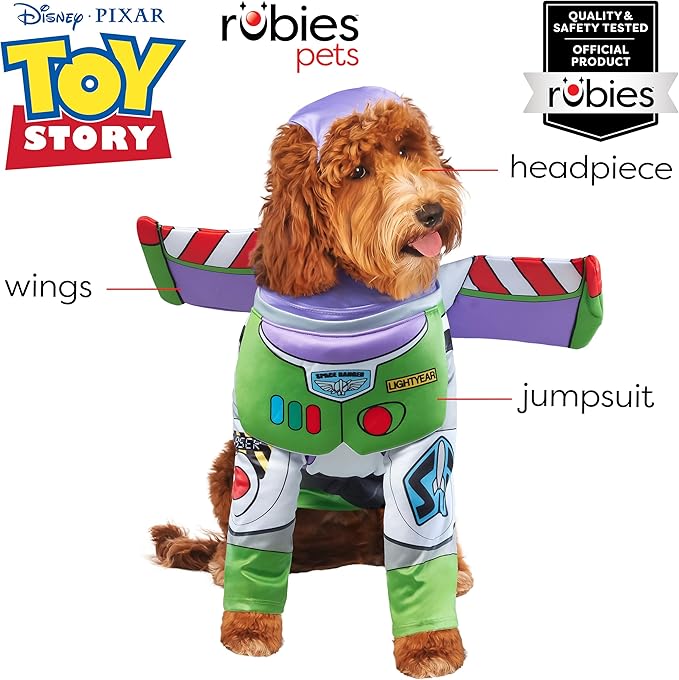 Rubies at Party City Toy Story: Buzz Lightyear Pet Costume for For Dogs or Cats by Rubies, Small