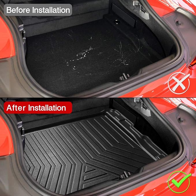 KUST Custom Fit Trunk Mat for 2020-2025 2026 Toyota GR Supra Accessories Cargo Liner All Weather Trunk Floor Mat Black TPE