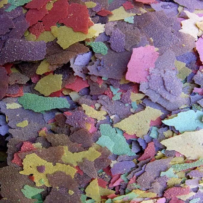 Aquatic Foods Inc. Flakes - 45% California Blackworm & Tropical Flake Mix for Discus, Cichlids, Tetras, Guppies, Live Bearers, Pond Fish, All Community Tropical Fish Premium AF Flakes - 1/4-lb