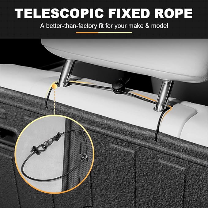 Floor Mats & Cargo Liner & Backrest Mat for BMW X7 2019-2026 (ONLY for 7-Seats, with 2nd Row Bench Seat, Not for 2021-2022 X7 50i / 2025 X7 40i), Custom Fit All Weather Floor Cover Protector for G07