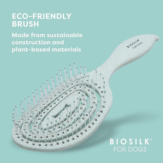 BioSilk for Pets Eco Friendly Detangling Pin Brush for Dogs, Gentle Dog Grooming Brush Designed to Help Remove Knots and Tangles and Support Healthy Coats for All Dogs | Gentle grooming brush removes knots and tangles, supports healthy coats for all do...