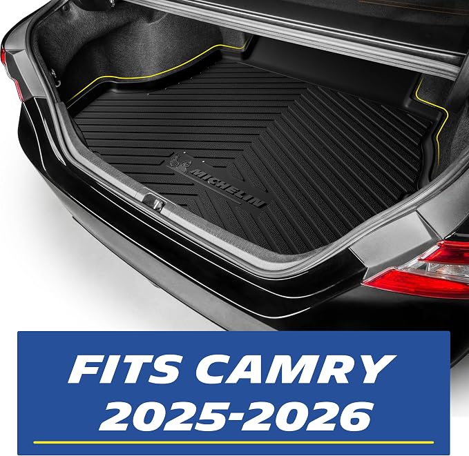 Michelin Floor Mats, Premier Series All-Weather TPE Custom Fit Liner for Toyota Camry 2025-2026 Trunk Mat (1 Piece)