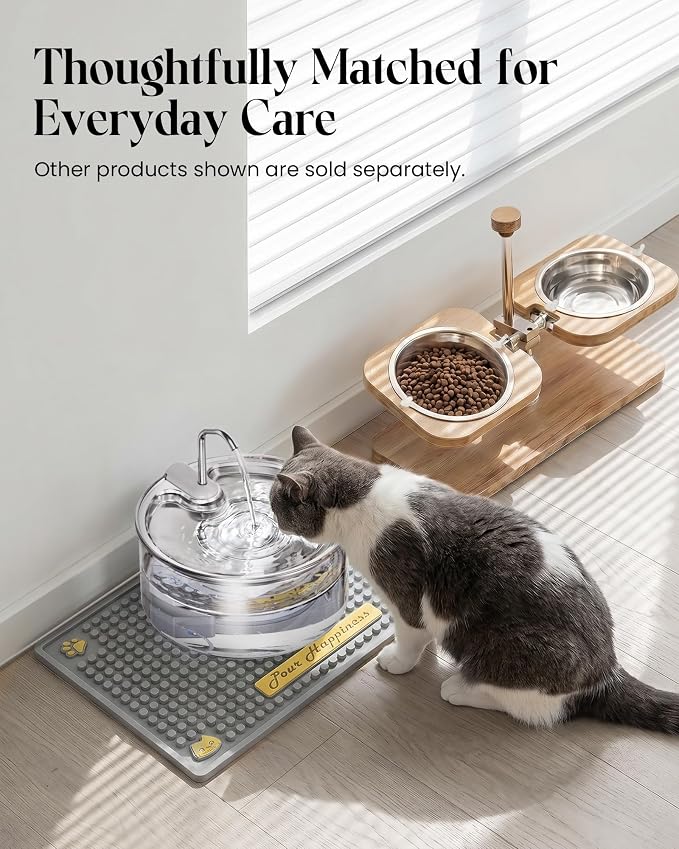 Tomxcute Glass Cat Water Fountain, 108oz Quiet Pet Dispenser for Drinking | Prevents Feline Acne, Visible Water Level, Sleep-Friendly Silent Pump, Dishwasher Safe, 3-Layer Filtration