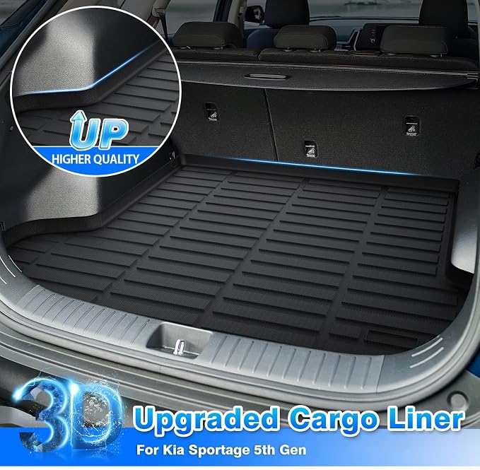 Cartist Cargo Liner for Kia Sportage 2023 2024 2025 & Sportage Hybrid 2023 2024 2025 (Not Fit PHEV, Not Fit 2026) All Weather Trunk Mat for Sportage Accessories Heavy Duty