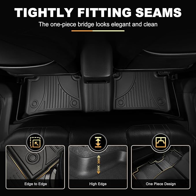 X6 Floor Mats & Cargo Liners Compatible with 2020-2025 2026 BMW X6 | AOMSAZTO All Weather Floor Mats for X6 Accessories Anti Skid Floor Liners Trunk Mat