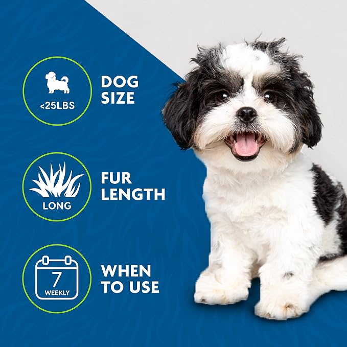 FURminator Small Dog Undercoat deShedding Tool, Long Hair, Reduces Loose Hair from Shedding | Reduces Loose Hair From Shedding, Easy Clean-Up, For Dogs Less Than 25 lbs, Use Weekly, Ergonomic Handle For Comfort