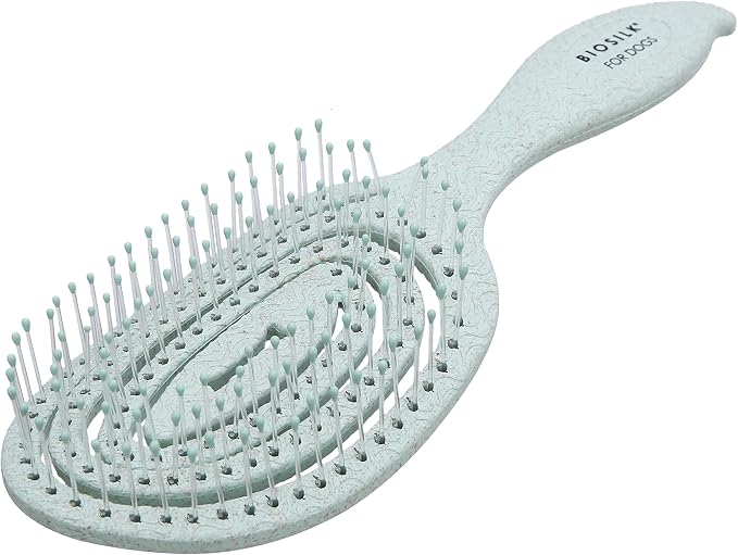 BioSilk for Pets Eco Friendly Detangling Pin Brush for Dogs, Gentle Dog Grooming Brush Designed to Help Remove Knots and Tangles and Support Healthy Coats for All Dogs | Gentle grooming brush removes knots and tangles, supports healthy coats for all do...