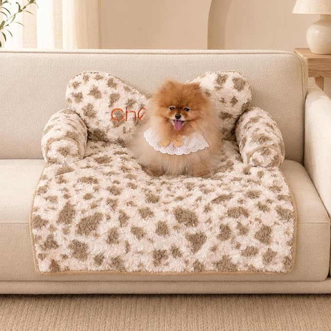 CHEERPALS Dog Bed Couch Cover Sofa Protector for Dogs, Pet Mat Calming | Removable Washable Cover, Fluffy Soft Cushion, Non Slip, Large Dog Bed for Sectional Sofa & Loveseat(Light Gray, Medium)