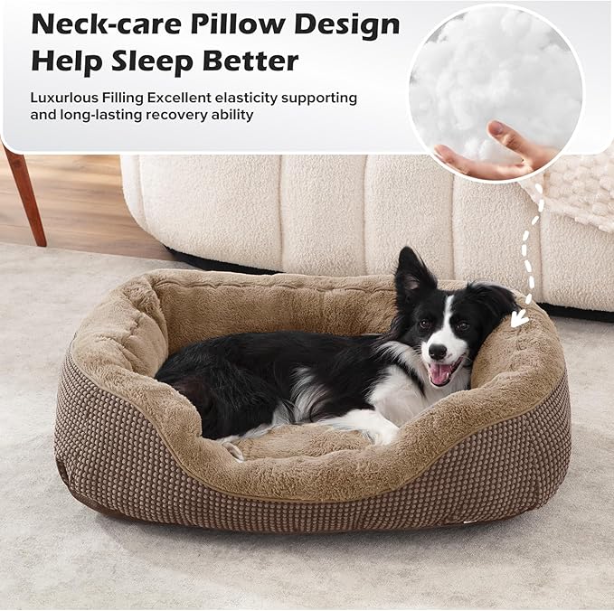 XL Dog Beds Large Sized Dog, Washable Orthopedic Warming Soft Sleeping Durable with Anti-Slip Bottom