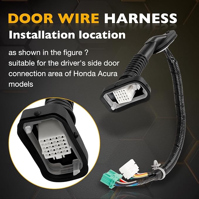 32757-STX-A01 Left Driver Side Front Door Sub-Wire Harness | Compatible with Acura MDX Base 2010-2013 3.7L V6 Replace# 32757STXA01