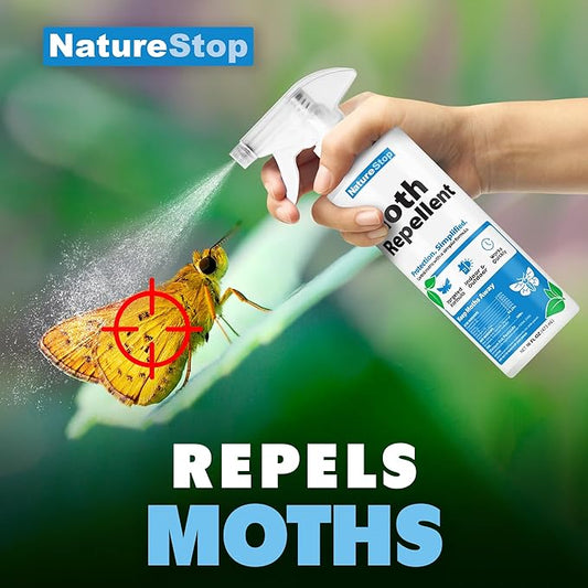 Moth Repellent Spray – Helps Deter Moths from Closets, Clothing & Fabric Surfaces, 16 oz (475mL)
