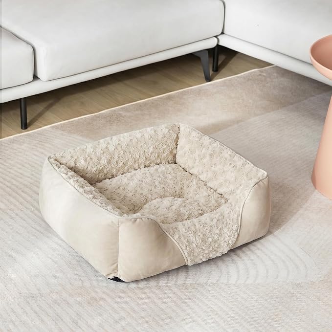 X-Large Dog Bed Rectangle Washable Orthopedic Soft Calming Sleeping Durable Pet Cuddler with Anti-Slip Bottom