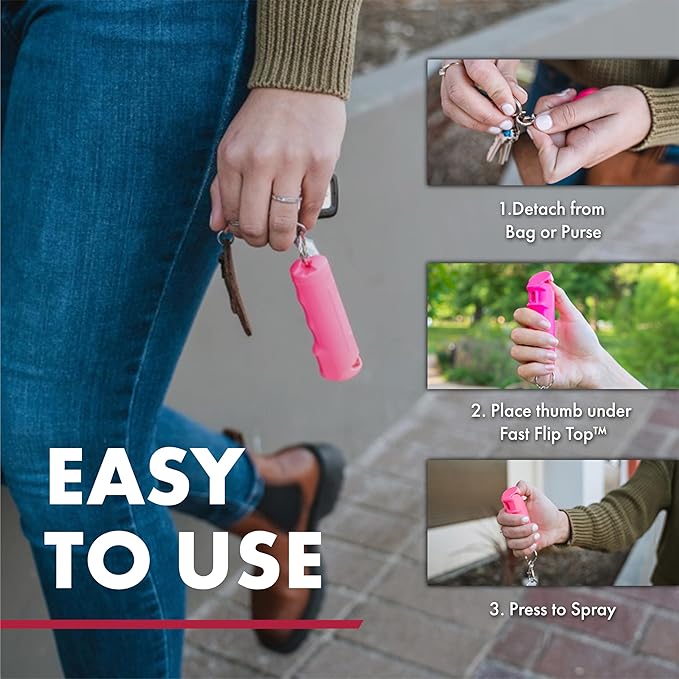SABRE Crossfire Pepper Gel, Deploys At Any Angle, Maximizes Target Acquisition Against Multiple Threats, Belt Clip For Easy Carry, Fast Flip Top, Max Police Strength OC, Pepper Spray Option 1.5 fl oz