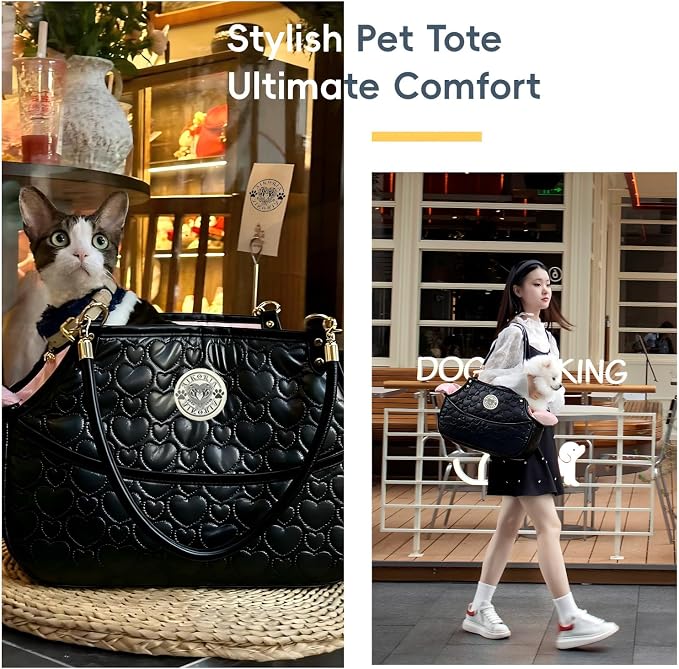 Dog Carriers for Small Dogs, Fashionable Design Puppy Purse - Waterproof and Scratch-Resistant, Soft Fur Pad, Pet Carrying Bag for Daily Use and City Walk and Travel