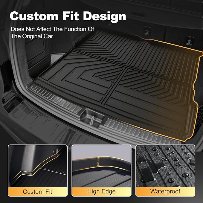 Cargo Liner for Mercedes-Benz GLE 2016-2019 ＆ Benz ML 2012-2015 | All Weather Trunk Liner Custom Fit GLE Class GLE350 GLE43 GLE63 ML350 ML550 ML63 Cargo Liners