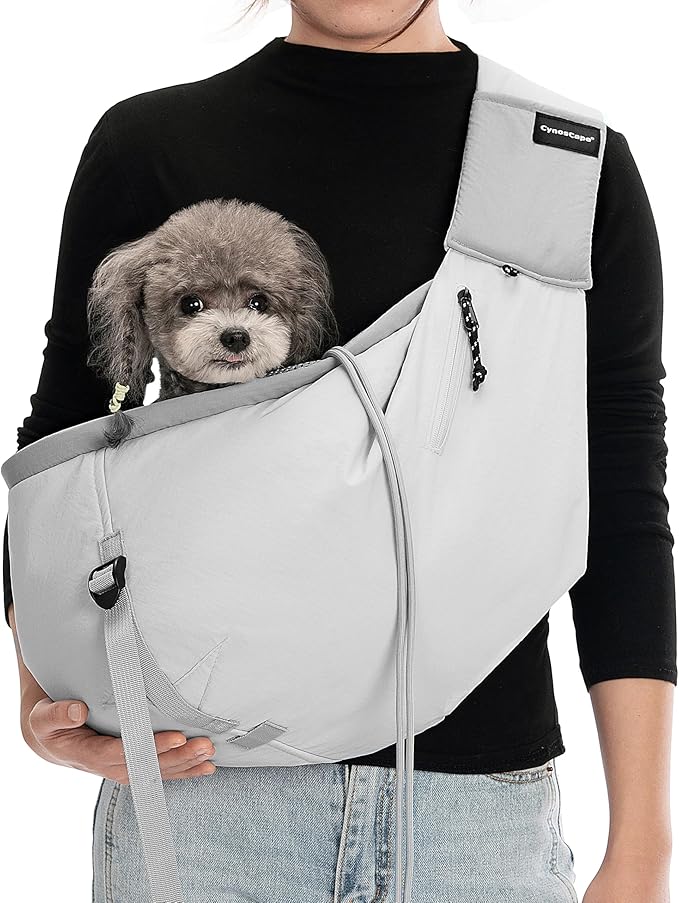 Dog Backpack Carrier & Body Sling for Small Dogs & Cats – Hands-Free Dog Pouch Carrier with Adjustable Strap for Travel & Hiking