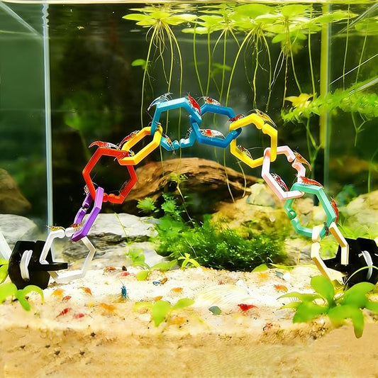 Aquarium Shrimp Climbing Toys & Resting Hammocks - Betta Fish Enrichment Toys, Suction-Cup for Small Freshwater Shrimp & Snails, Shrimp Tank Decoration Accessories