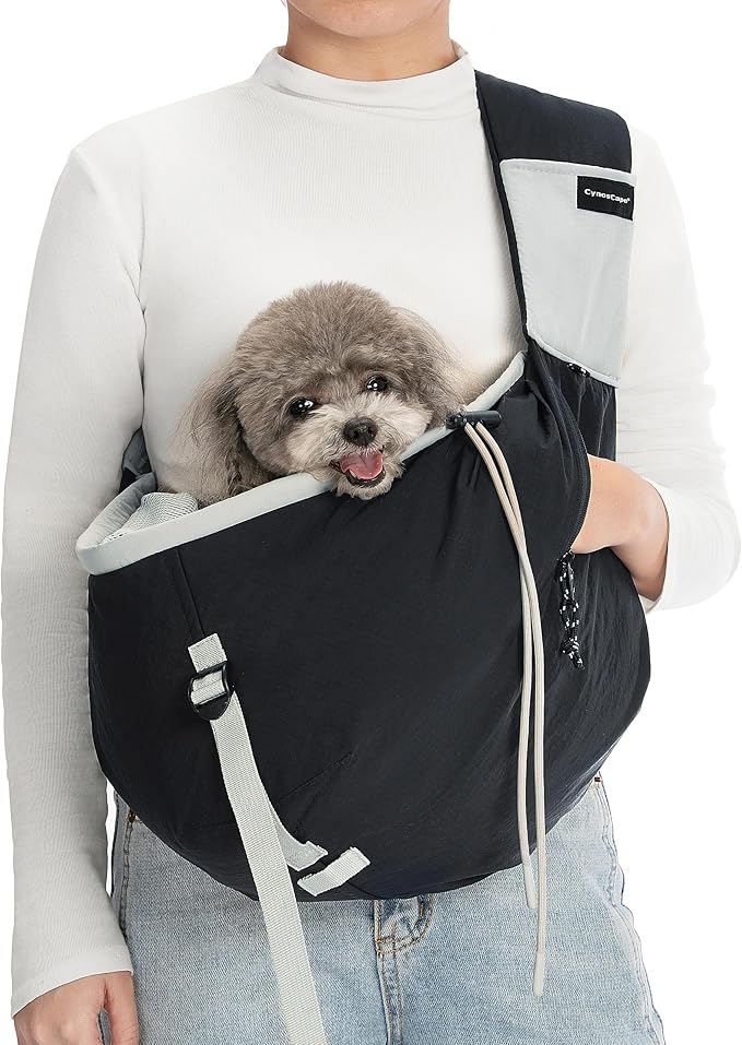 Dog Carrier Sling for Small to Medium Dogs & Cats – Hands-Free Pet Pouch Carrier, Breathable Sling for Walking, Hiking, Travel, Vet Visits