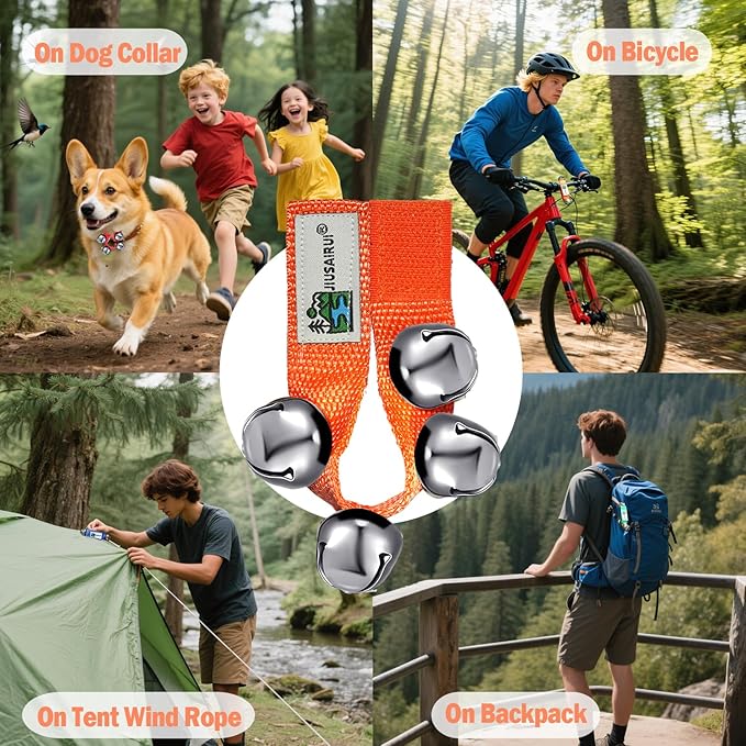 Outdoor Bear Bells for Hiking Safety: Bear Horn to Scare Bears Deterrent Devices for Dogs Biking Fishing Camping Climbing