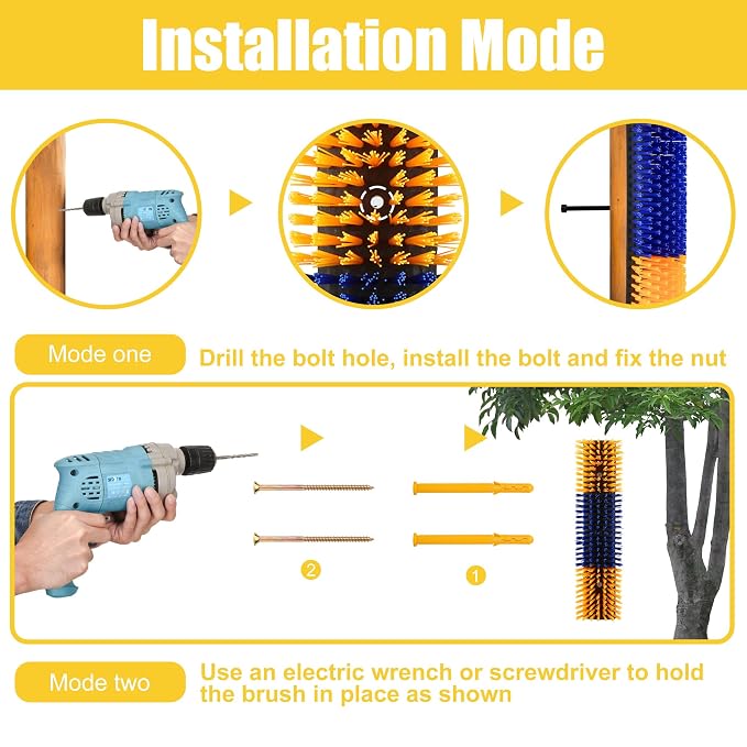 Livestock Scratch Brush, 4-Pack for Horse Grooming | Relief Self-Grooming Goat Scratcher Help Stay Comfortable on the Back of Livestock Cattle Scratch for Goat, Cow, Sheep