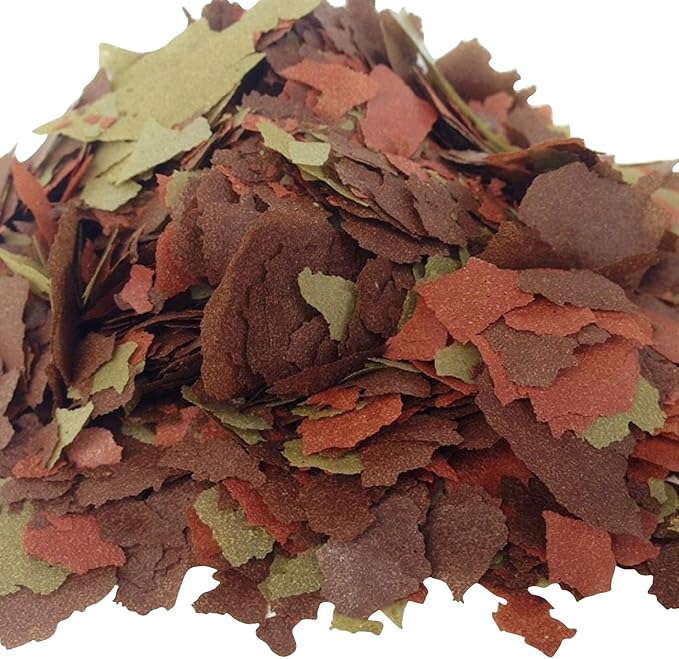 Aquatic Foods Inc. Flakes - 45% California Blackworm & Cichlid GRO Flake Mix for Discus, Cichlids, Tetras, Guppies, Live Bearers, All Community Tropical Fish - Premium AF Flakes - 1/2-lb